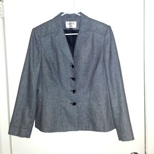Kasper A.S.L. Gray Blazer Jacket Size 12